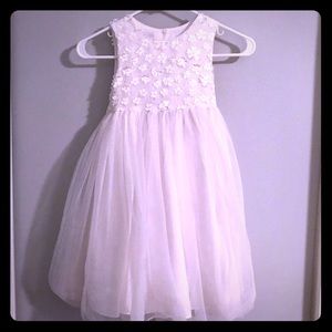 Girls white flower girl dress